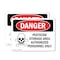 Signmission Pesticide Storage Area Authorized Only Danger Sign, Plastic, 10in W x 7in L, 2PK OS-2PACK-DS-P-710-L-2036 - alternate 1